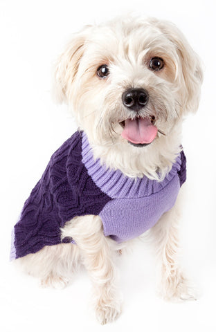 Image of Oval Weaved Heavy Knitted Fashion Designer Dog Sweater