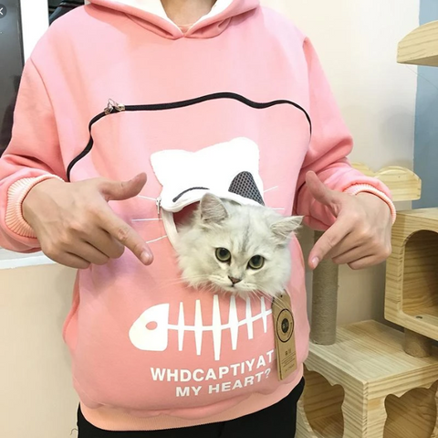 Image of SWEATSHIRT ANIMAL POUCH HOOD TOPS