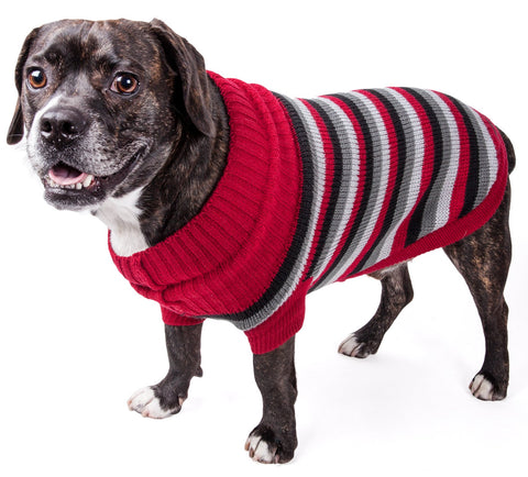 Image of Polo-Casual Lounge Cable Knit Designer Turtle Neck Dog Sweater