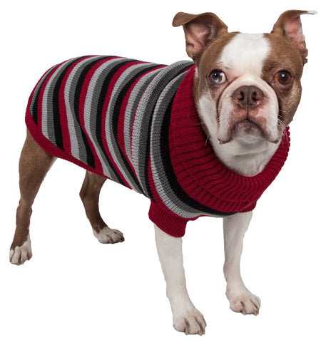 Image of Polo-Casual Lounge Cable Knit Designer Turtle Neck Dog Sweater