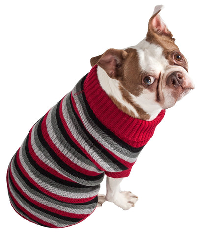 Image of Polo-Casual Lounge Cable Knit Designer Turtle Neck Dog Sweater