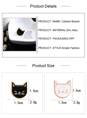 Image of Ying Yang Kitty Pins