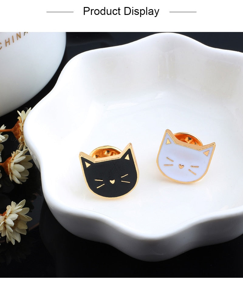 Ying Yang Kitty Pins