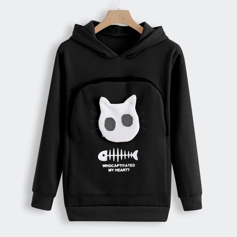 Image of SWEATSHIRT ANIMAL POUCH HOOD TOPS