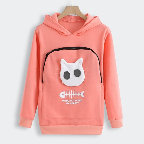 Image of SWEATSHIRT ANIMAL POUCH HOOD TOPS