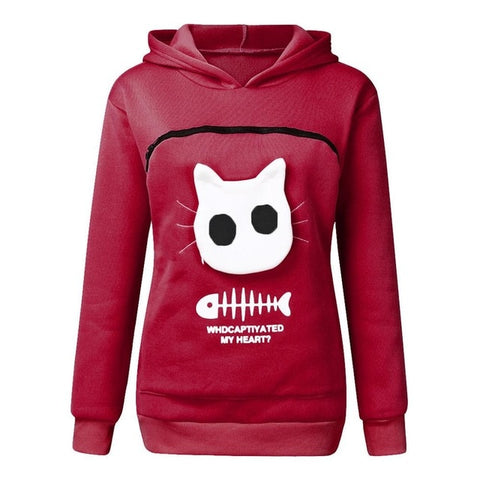Image of SWEATSHIRT ANIMAL POUCH HOOD TOPS