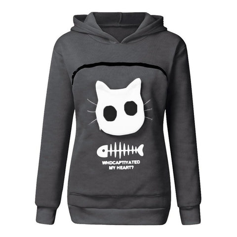 Image of SWEATSHIRT ANIMAL POUCH HOOD TOPS