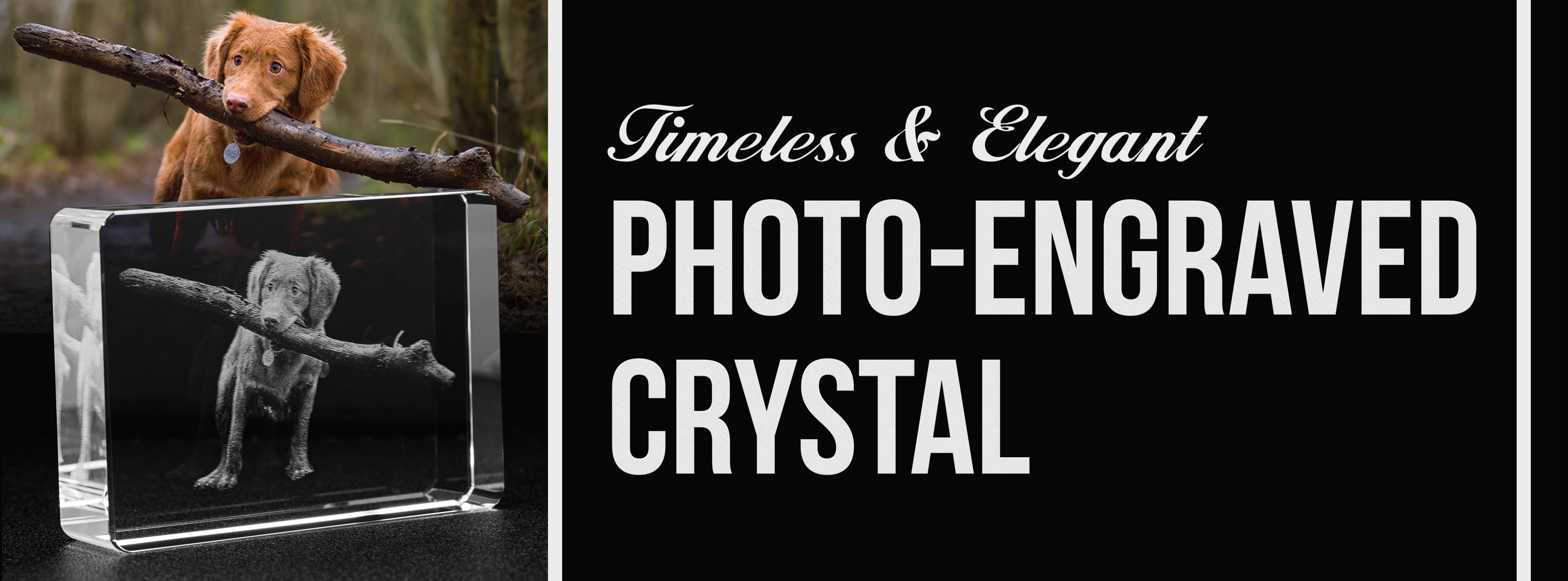 Personalized Pet Art - Laser Engraved Crystal