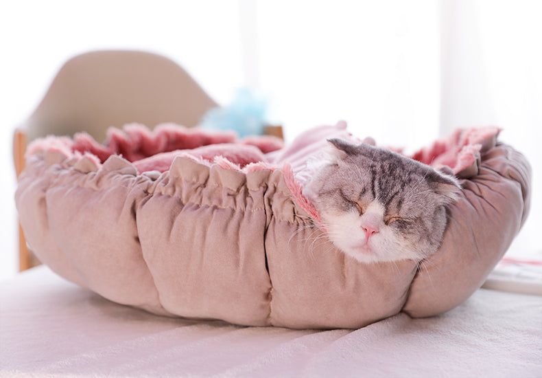 Pink Comfy Cute Cat Bed 50% OFF