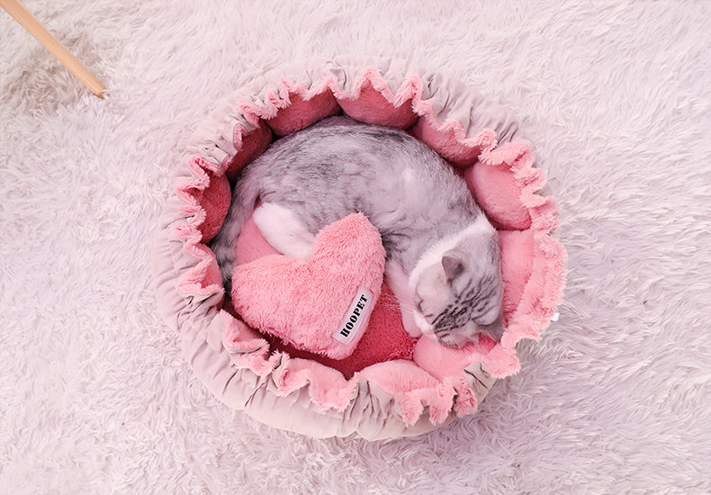 Pink Comfy Cute Cat Bed 50% OFF