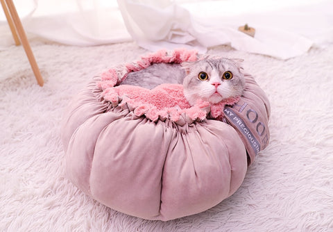Image of Pink Comfy Cute Cat Bed 50% OFF