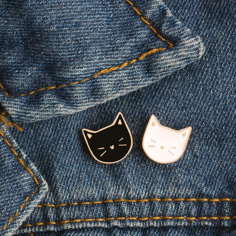 Ying Yang Kitty Pins