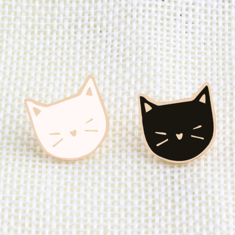 Ying Yang Kitty Pins
