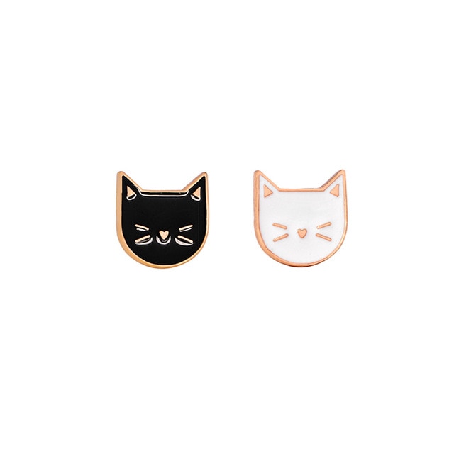Ying Yang Kitty Pins