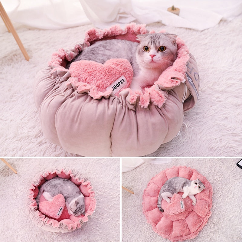 Pink Comfy Cute Cat Bed 50% OFF