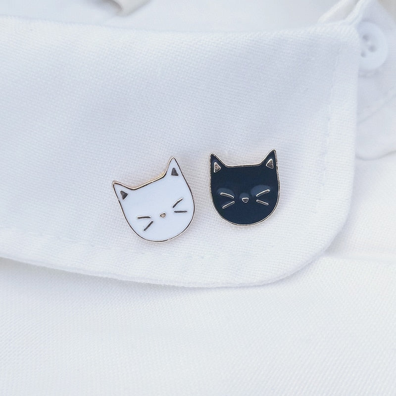 Ying Yang Kitty Pins